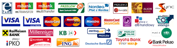 Płatności elektroniczne akceptowane w wypożyczalni www.maszynynagodziny.pl